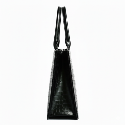 Customised Black Croco Tote Bag