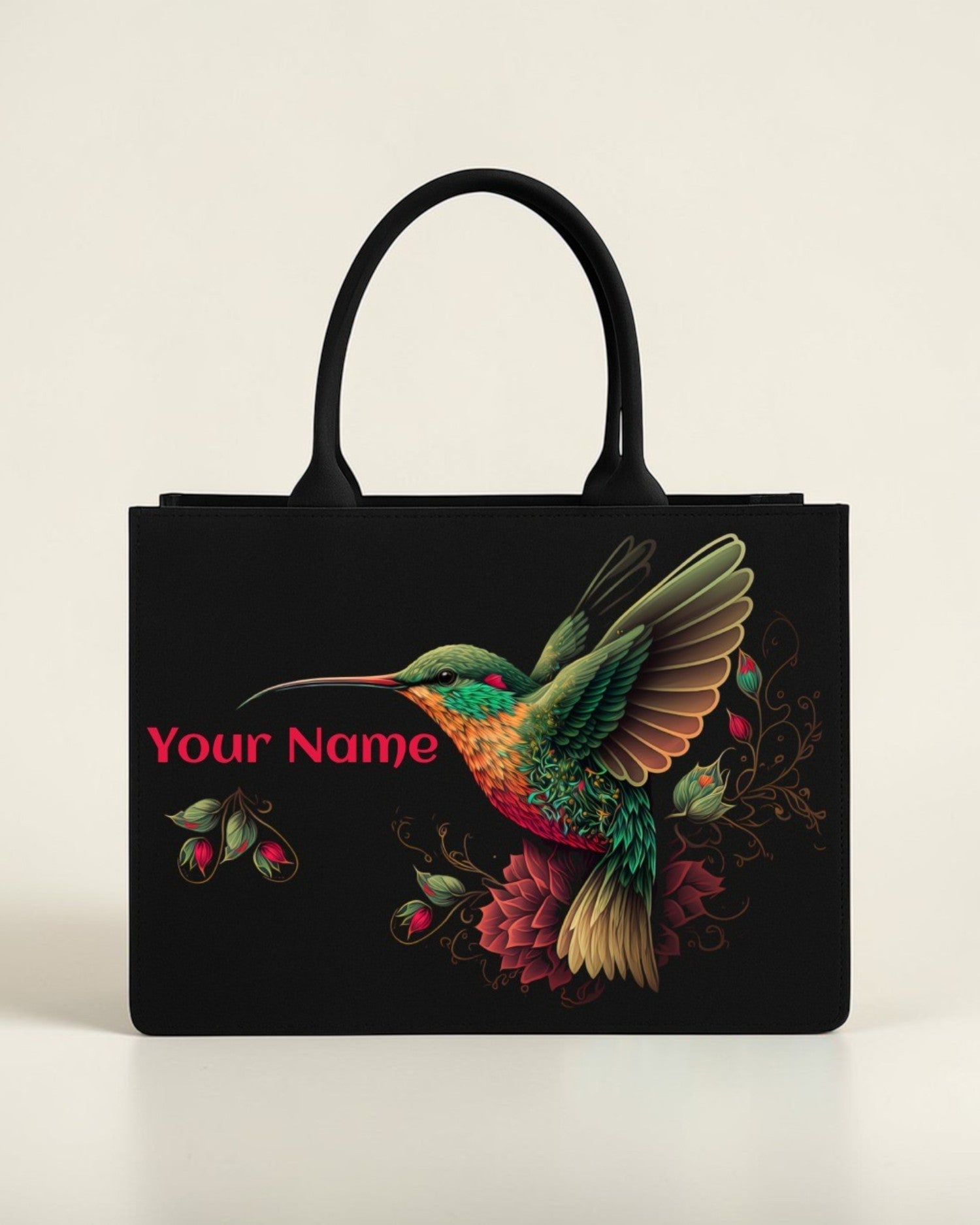 Customised Flying Bird Canvas Tote Bag with Name | Personalized Tote Bag for Women | Stylish Gift – Nixa Style