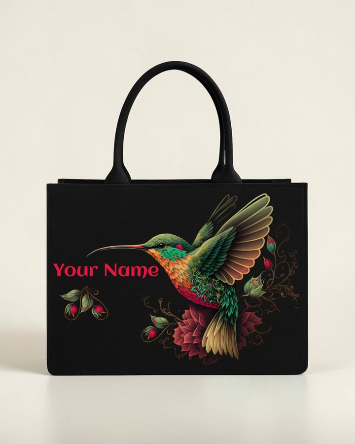 Customised Flying Bird Canvas Tote Bag with Name | Personalized Tote Bag for Women | Stylish Gift – Nixa Style