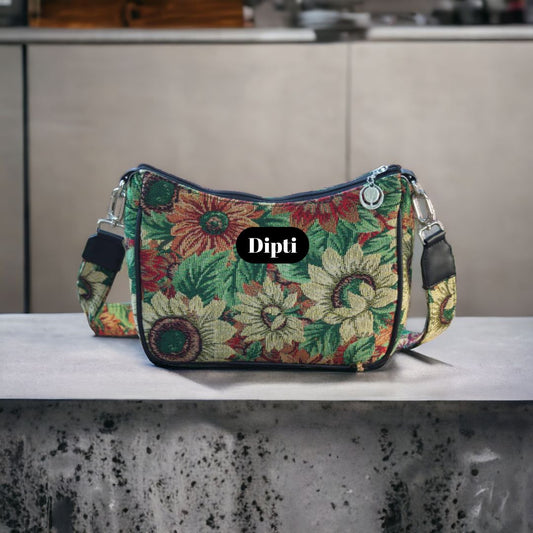 Customized Jacquard Sling Bag