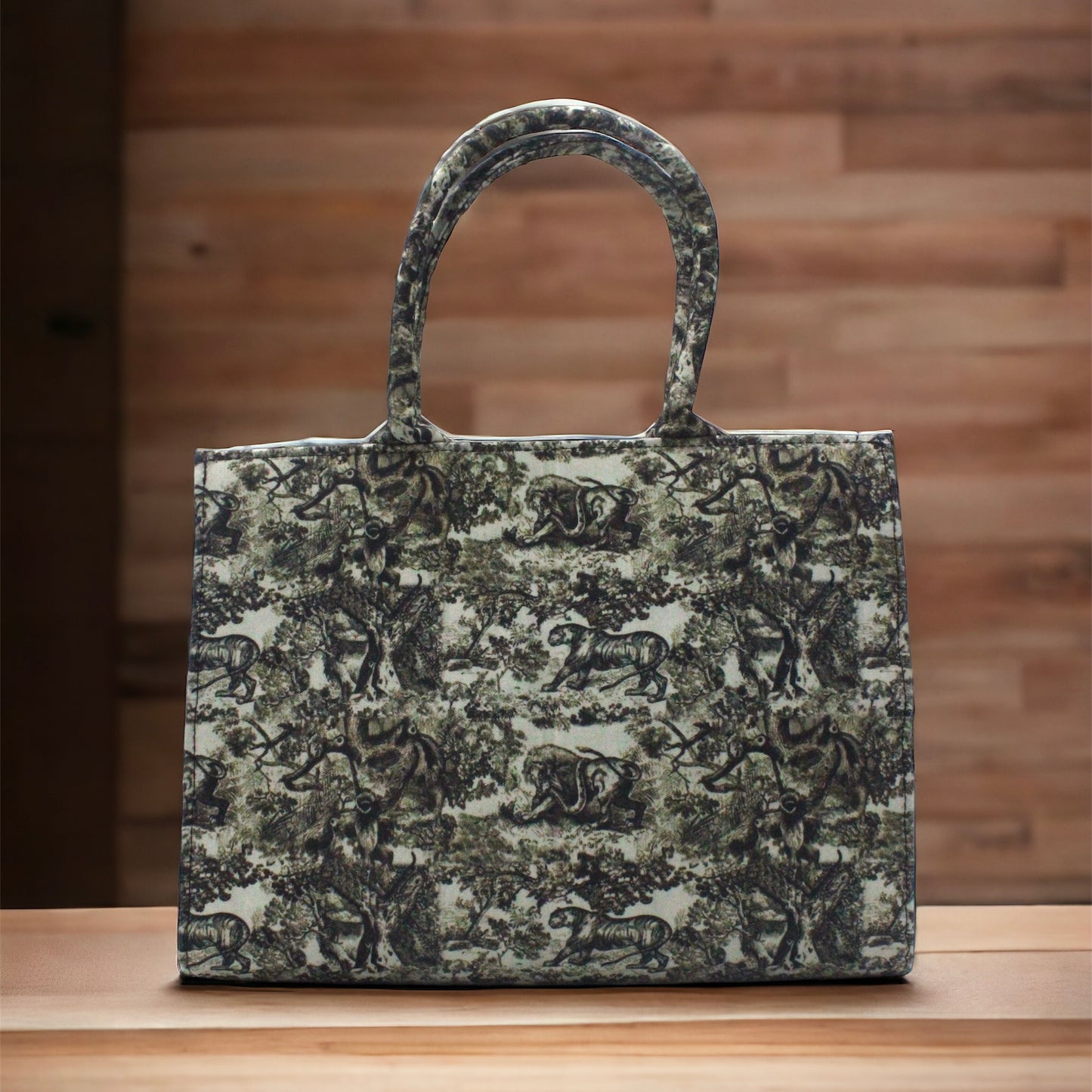 Customized Zoo Print  Canvas Tote Bag