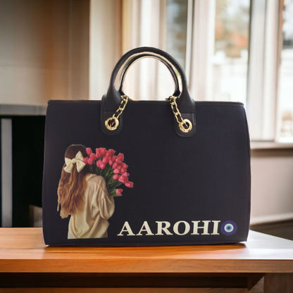 Customised Canvas Sling Bag with photo and Name