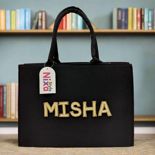 Customised Canvas Tote Bag with initials