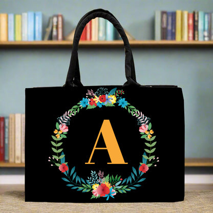 Customised Canvas Letter Tote bag