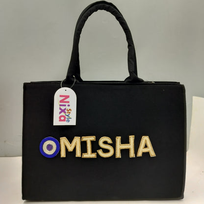 Customised Canvas Tote Bag with initials