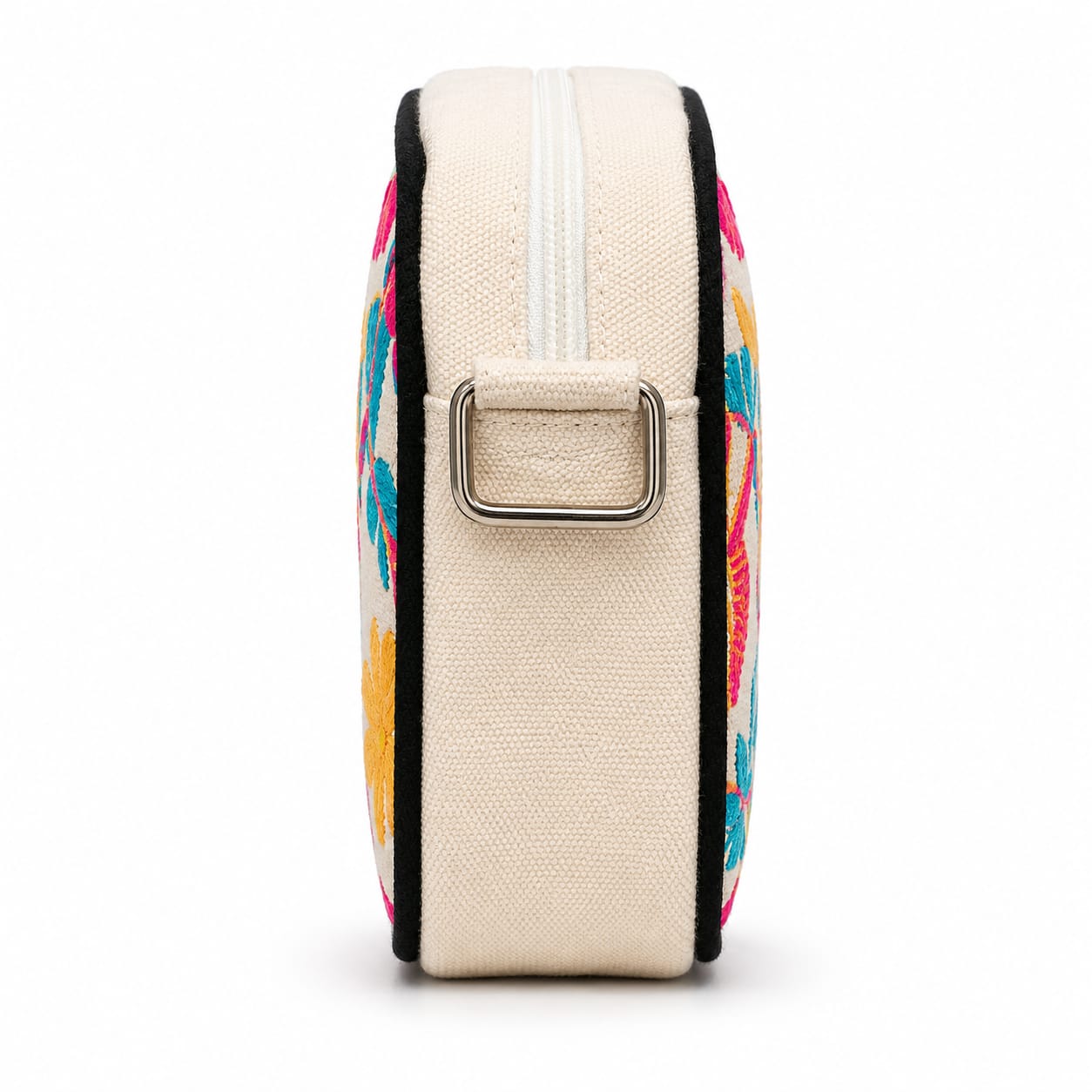 NixaStyle Navratri Special Embroidered Sling Bag for Women | Ethnic Peacock & Floral Embroidery Crossbody Waist Bag | Compact Festival Purse for Garba, Dandiya & Travel