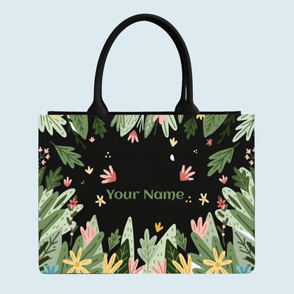Customised  Canvas Beautiful Leaf Tote bag