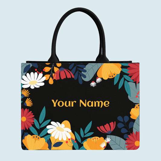 Customised Woman Flower Tote bag