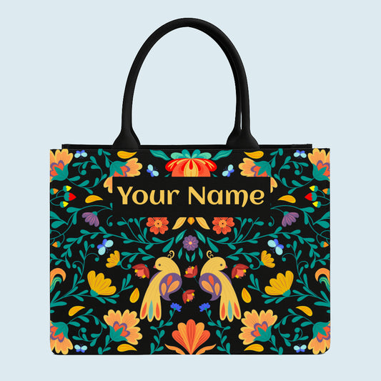Customised  Floral Flower Tote bag