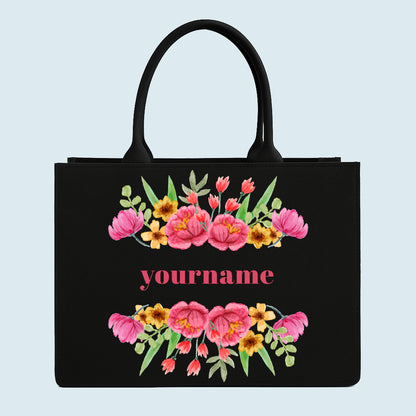 Customised  Floral Flower Tote bag