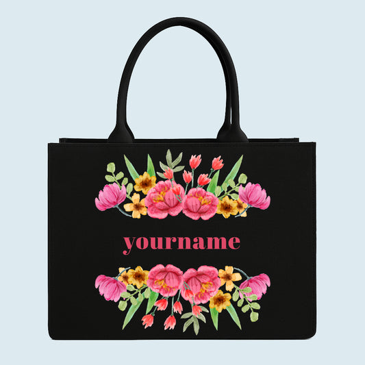 Customised  Floral Flower Tote bag