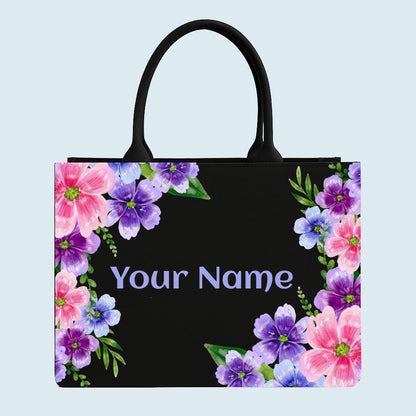Customised  Colourful Flowers Tote bag