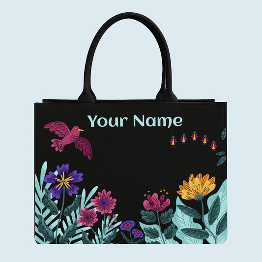 Customised Canvas Black Tote bag