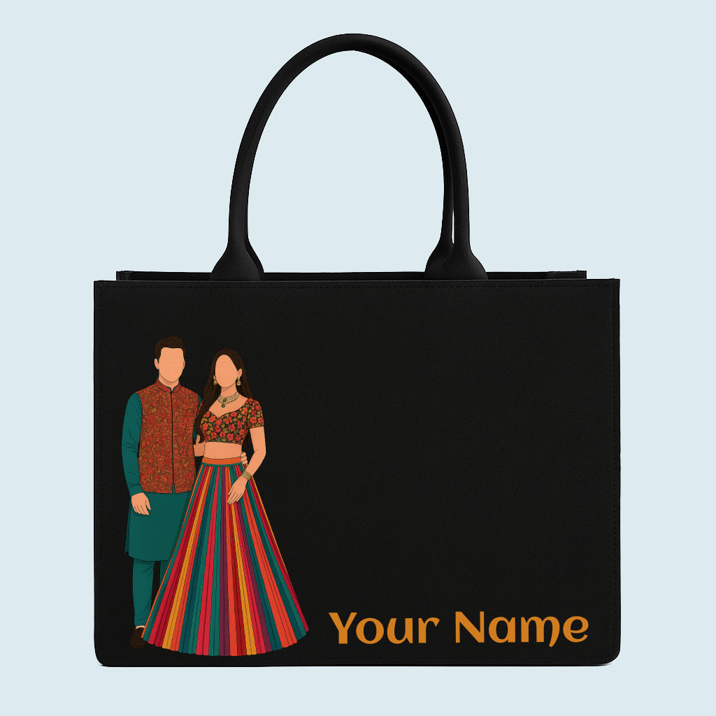Customised Beautiful Couple Canvas Tote bag