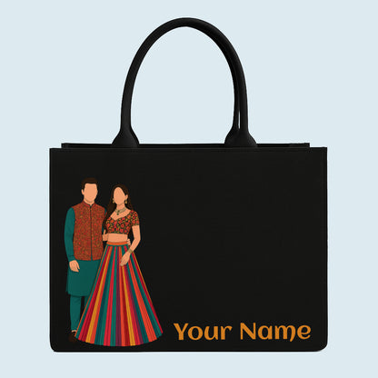 Customised Beautiful Couple Canvas Tote bag