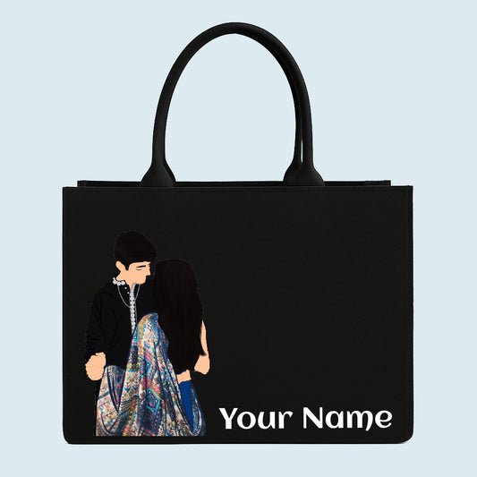 Customised  Elegance Couple Canvas Tote bag