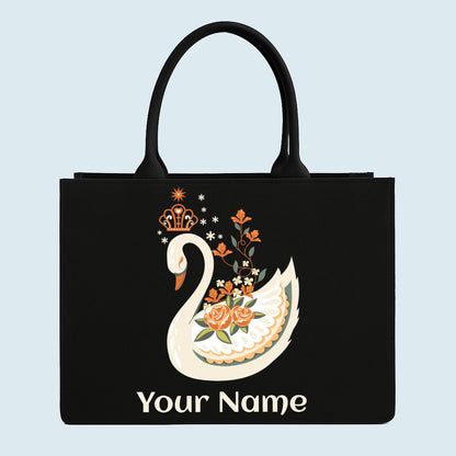 Customised Swan Canvas Tote bag