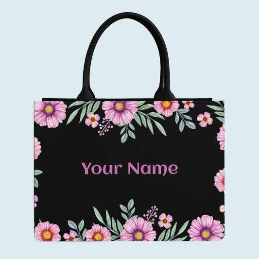 Customised  Floral Elegance Flower Tote bag