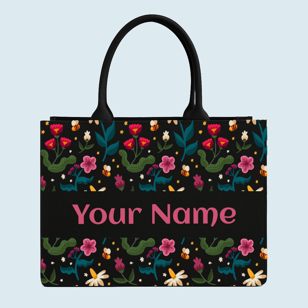 Customised Canvas ColourFull Flowers Tote bag