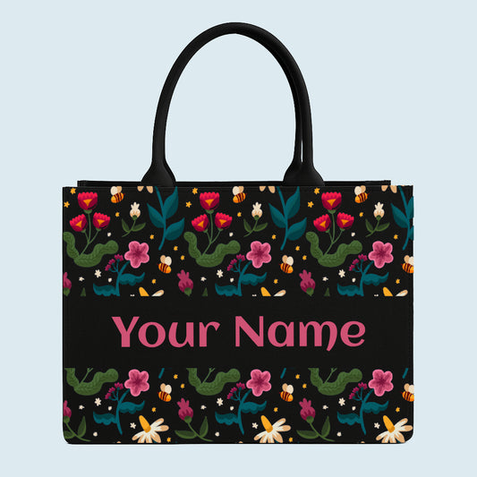 Customised Canvas ColourFull Flowers Tote bag