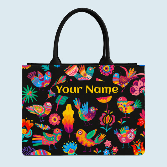 Customised Peacock Canvas Tote bag
