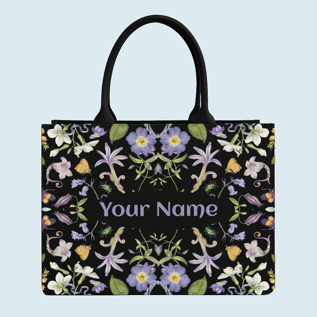 Customised Canvas ColourFull Flowers Tote bag