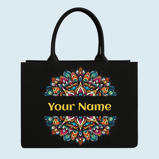 Customized Tote Bag With Artistic Mandala Design