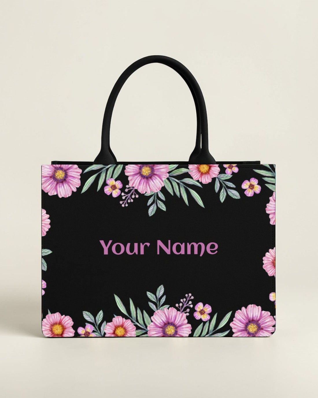 Customised  Floral Elegance Flower Tote bag