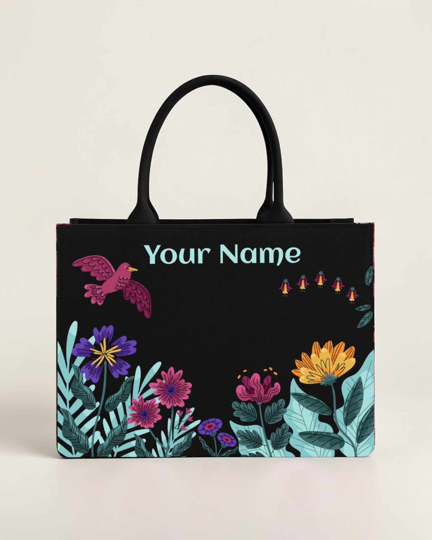 Customised Canvas Black Tote bag