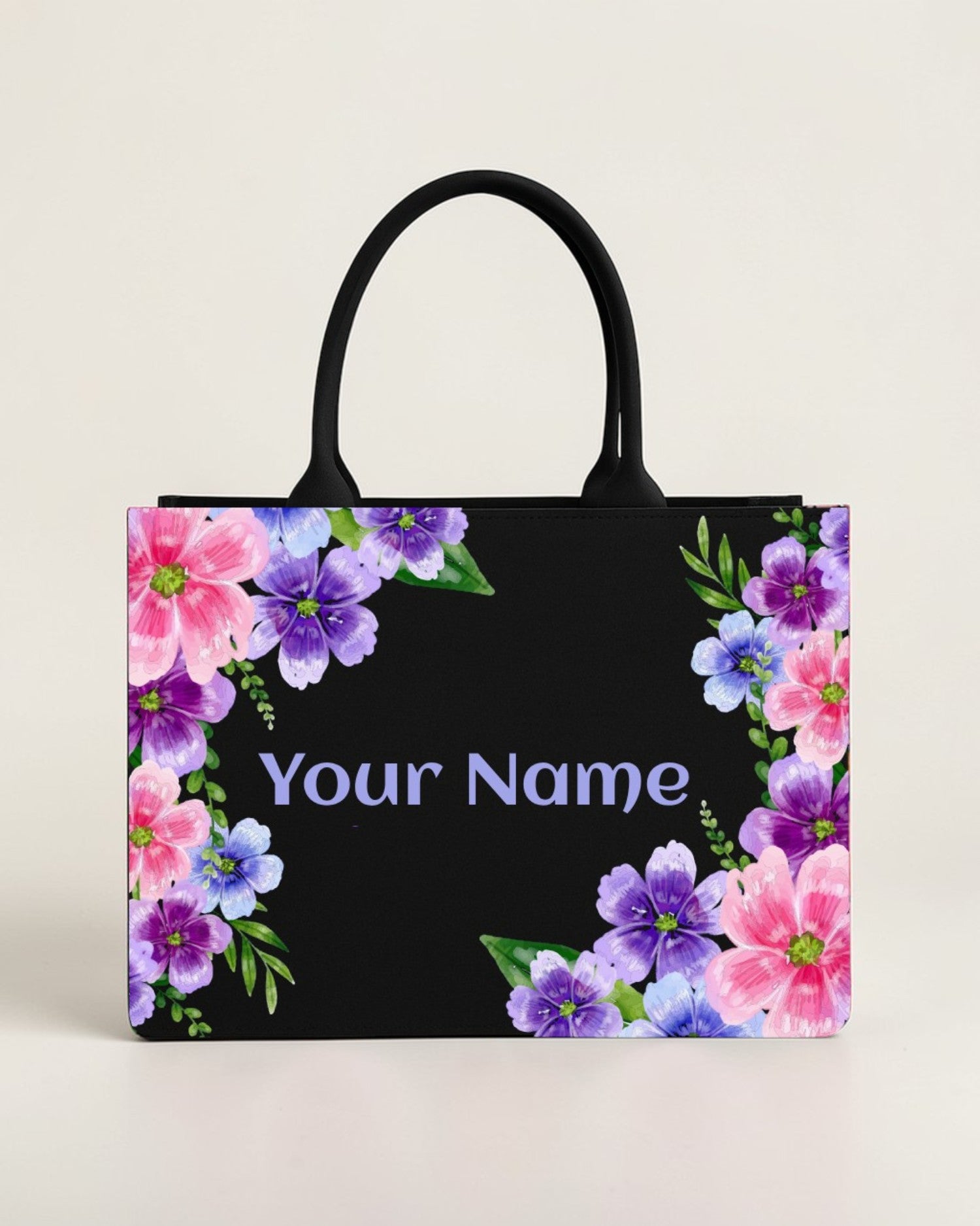 Customised  Colourful Flowers Tote bag