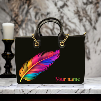 Customised Canvas Feather Sling Bag