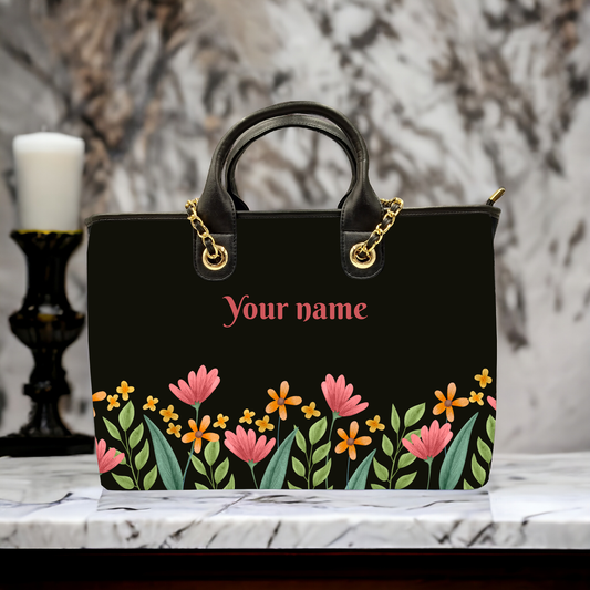 Customised Canvas Flower Sling Bag
