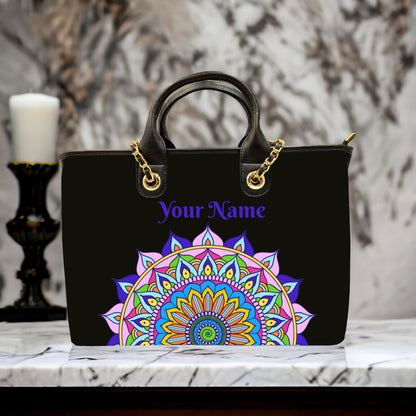 Customised Canvas Mandala Design Tote Bag