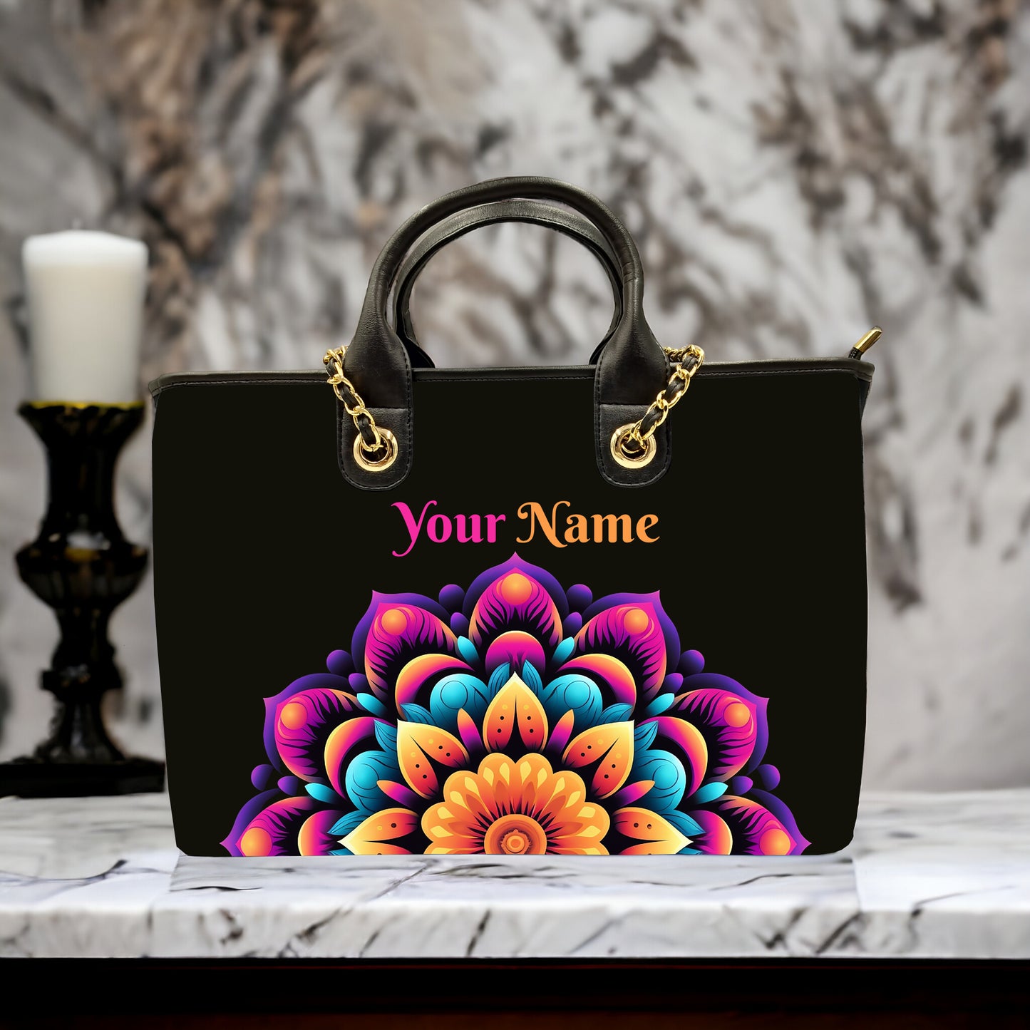 Customised Canvas Mandala Sling Bag