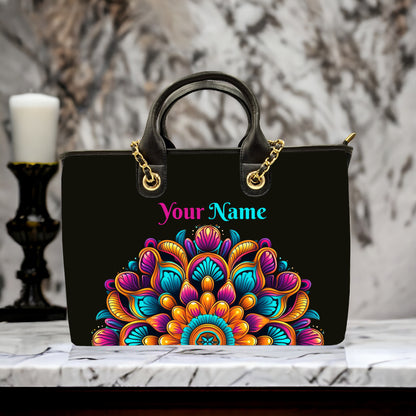 Customised Canvas Mandala Sling Bag with Name