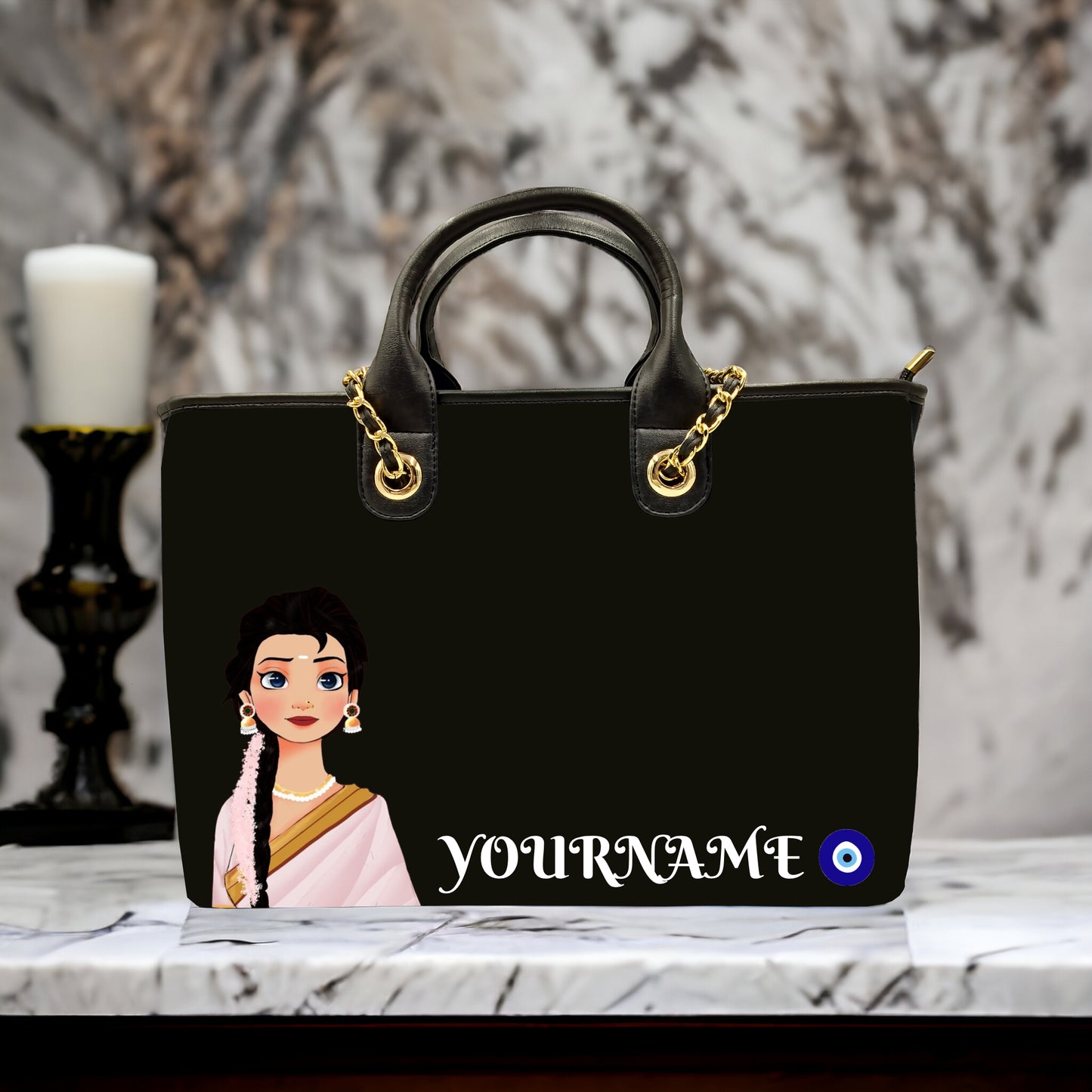 Customised Canvas Beautiful Bag with photo and Name
