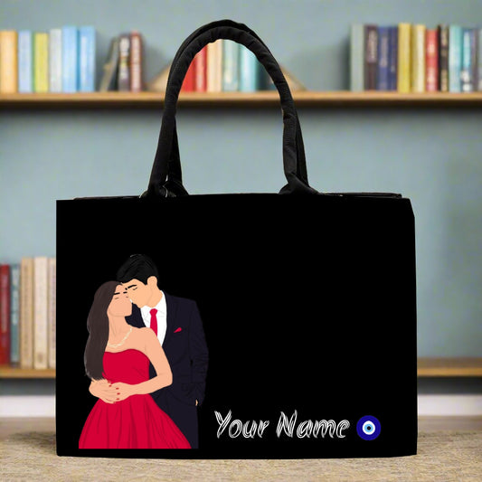 Customised Couple Canvas Tote bag
