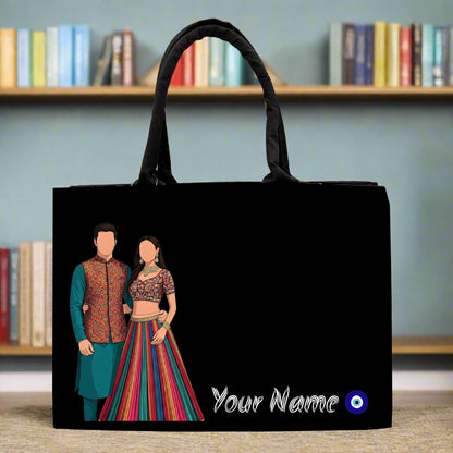 Customised Beautiful Couple Canvas Tote bag