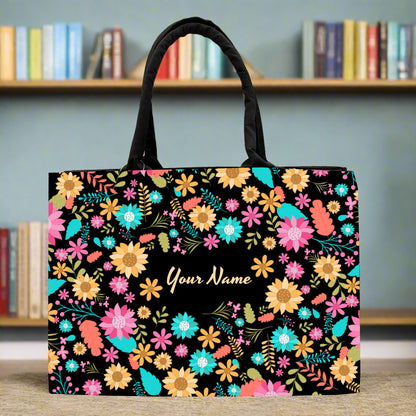 Customised  Floral Elegance Tote bag