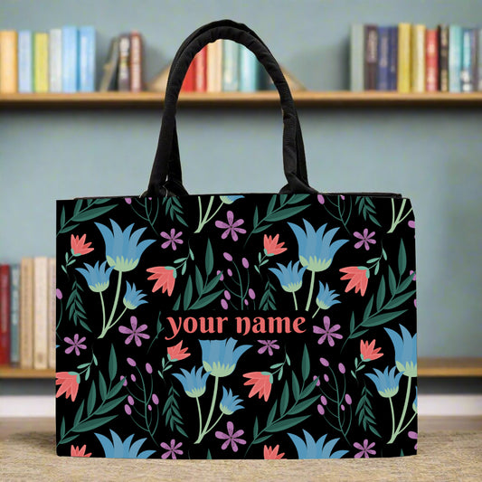 Customized Tote Bag With Beautiful Lotus
