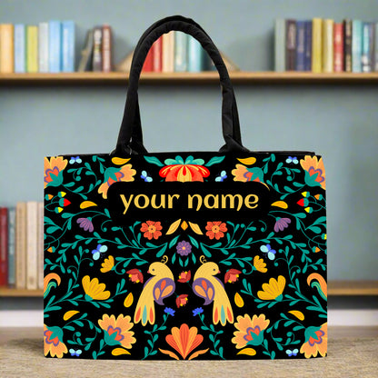 Customised  Floral Flower Tote bag