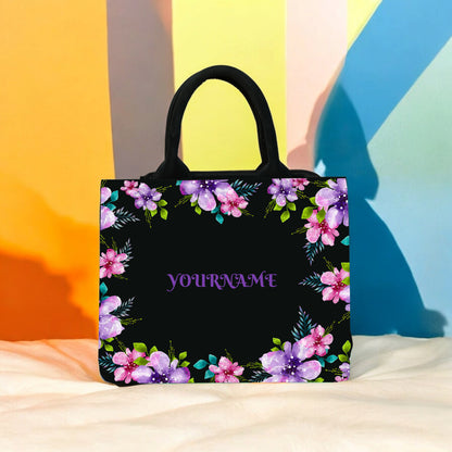 Customized Flower mini tote bag