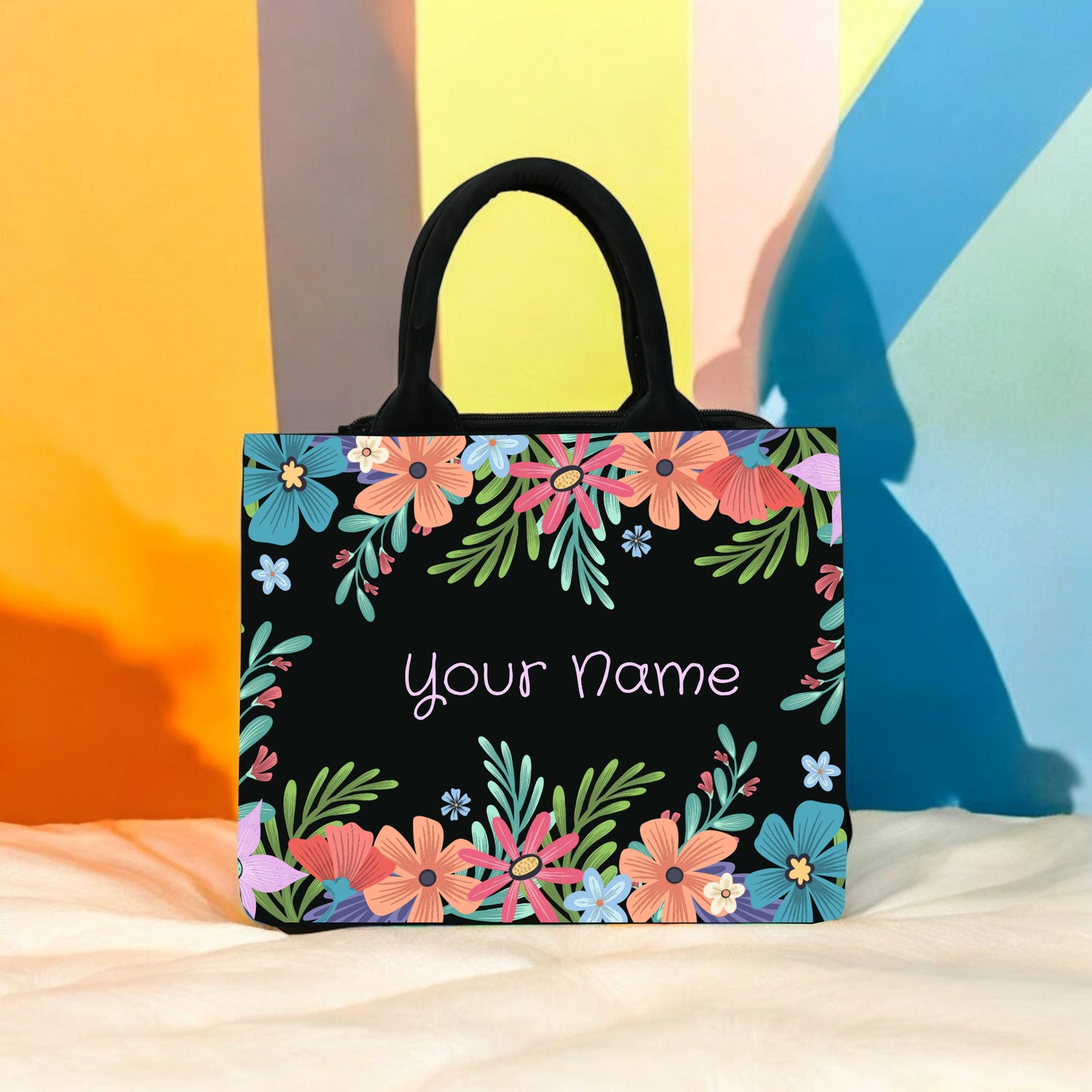Customized Flower mini tote bag