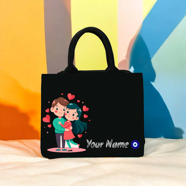 Customized Couple mini tote bag