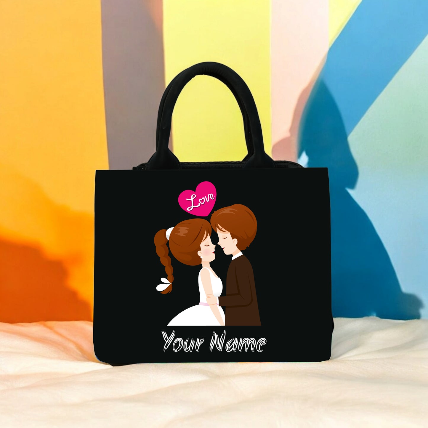 Customized Perfect  Couple mini tote bag