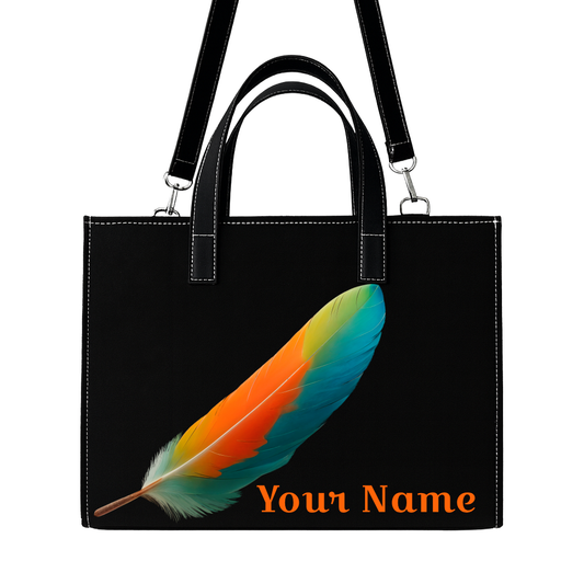 🌸 Customizable Floral Tote Bag – Personalized Name Handbag for Women 🌸