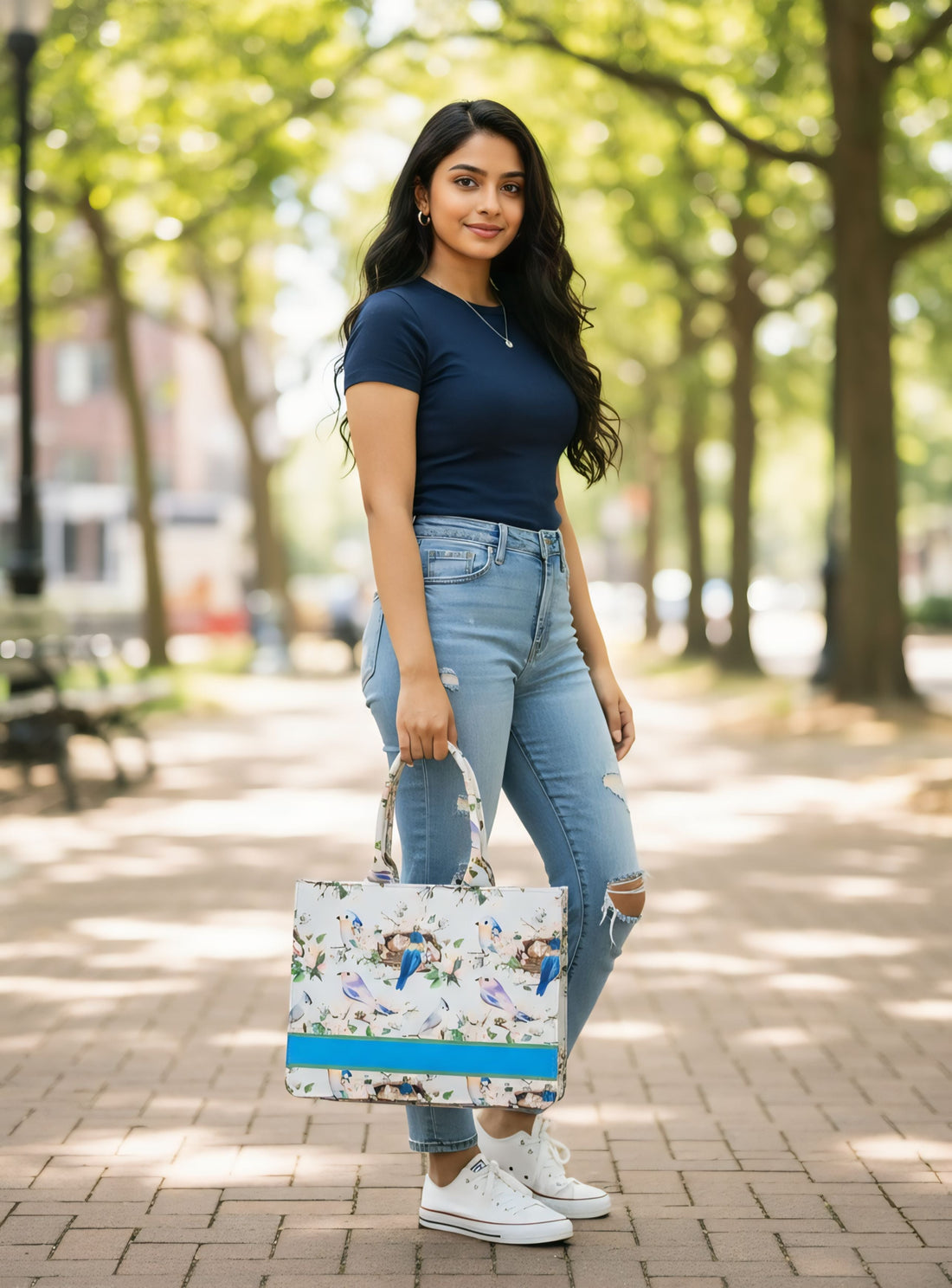 personalised nature canvas tote bag