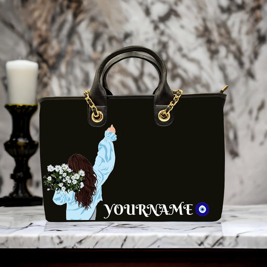 personalised doll sling bag with photo and name for kids Nixa Style