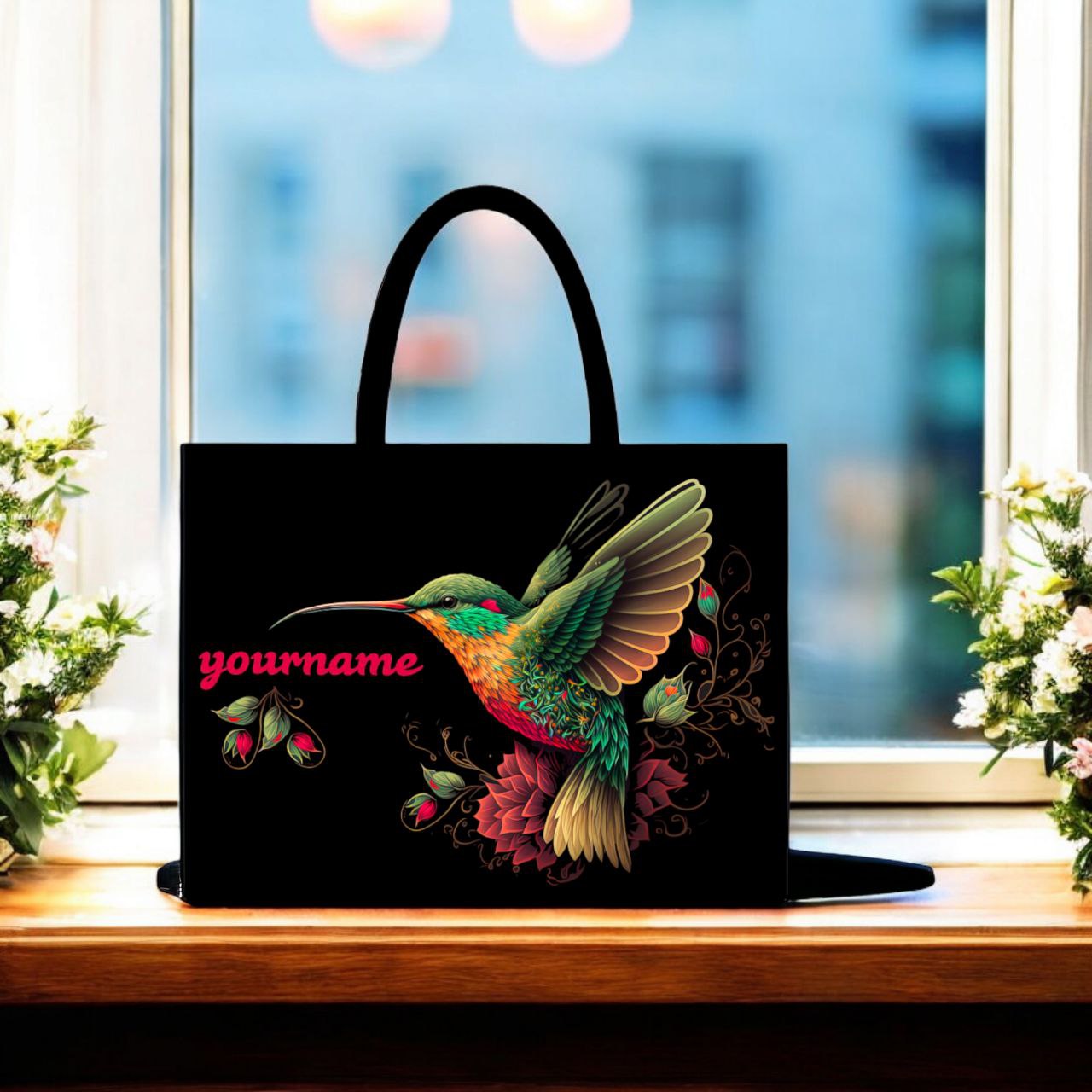 Customised Canvas Flying Bird Tote bag