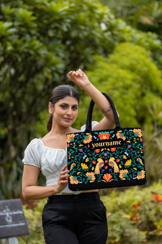 Customised  Floral Flower Tote bag